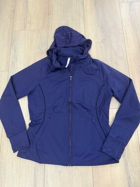 Fabletics Purple Hooded Zip Jacket